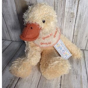 The Boyds Collection Ltd Huggle Fluffs Duck Plush Quack Bib Orange  1988/ 2000